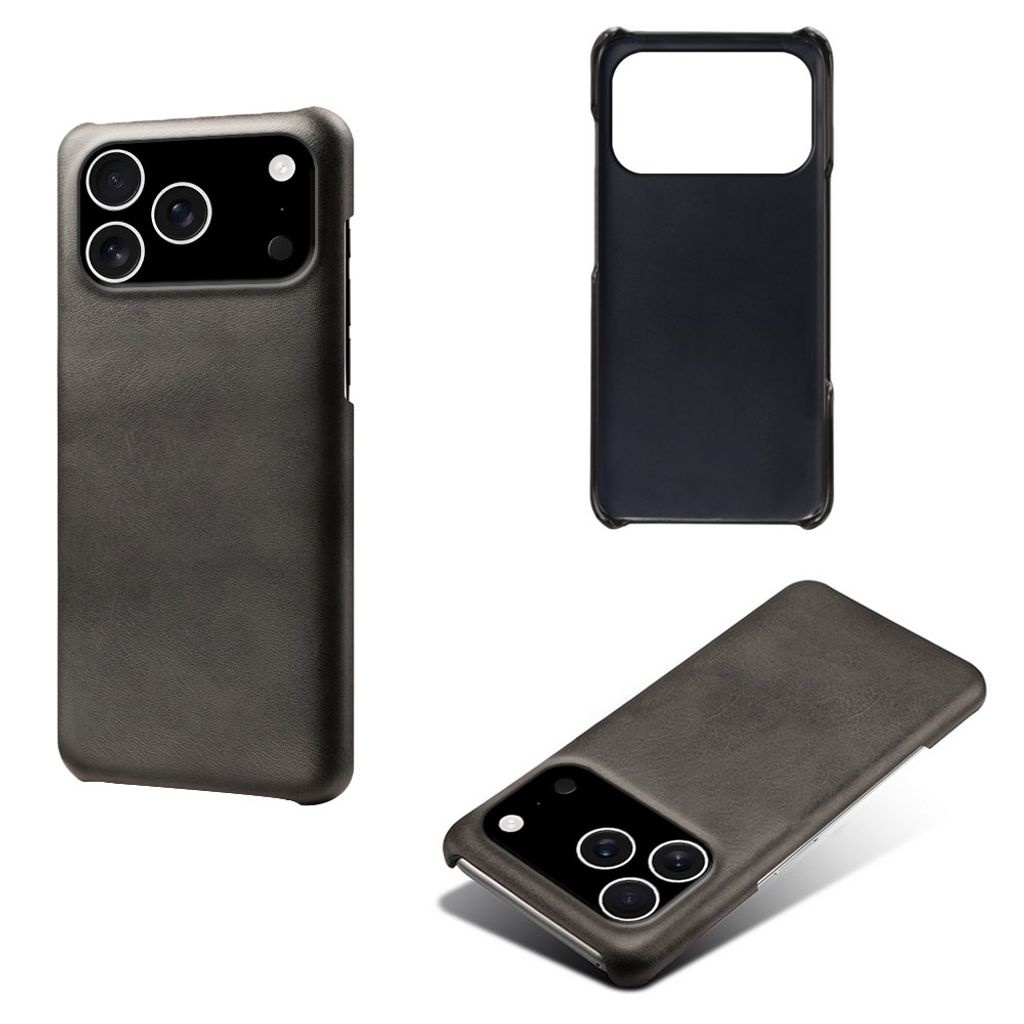 iPhone 18 Pro/17 Pro smalt skal i konstläder, svart, bild 4