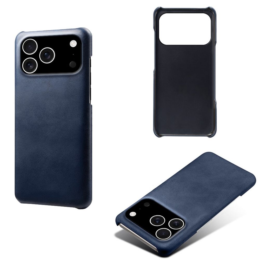 iPhone 18 Pro/17 Pro smalt skal i konstläder, blå, bild 4