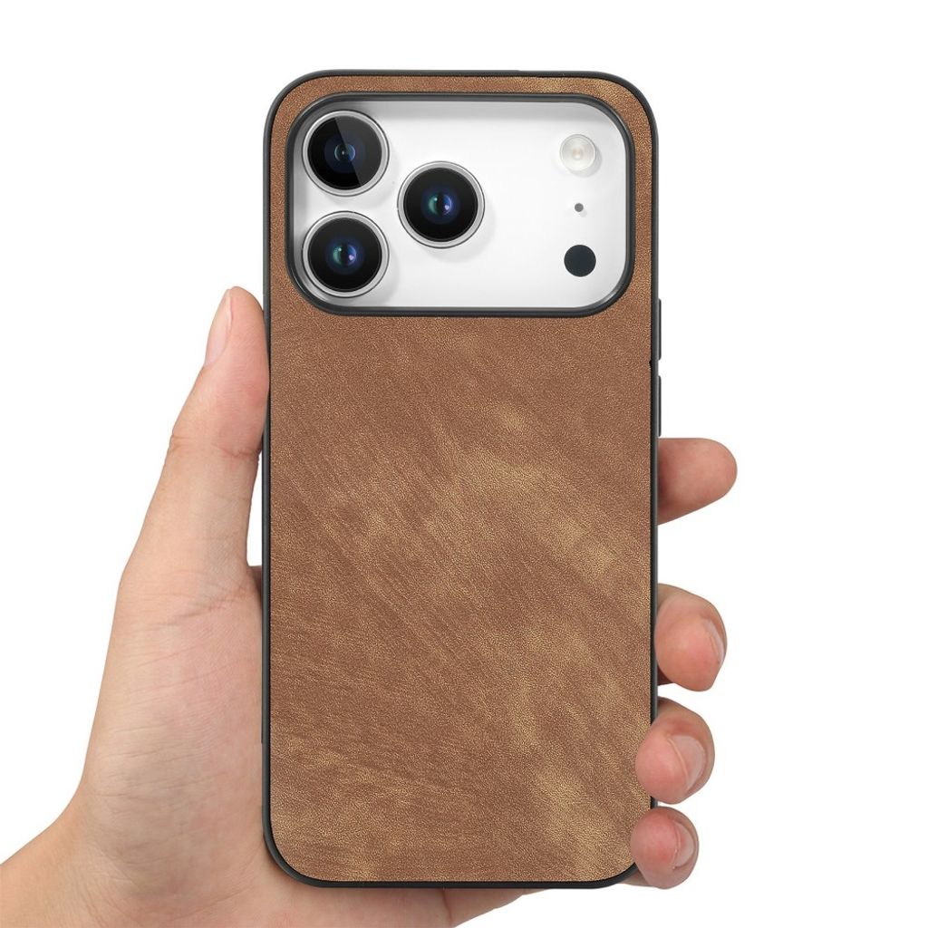 iPhone 18 Pro/17 Pro skal i konstläder, brun, bild 2