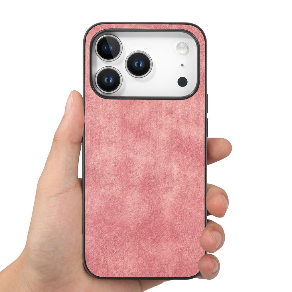 iPhone 18 Pro/17 Pro skal i konstläder, rosa, bild 2