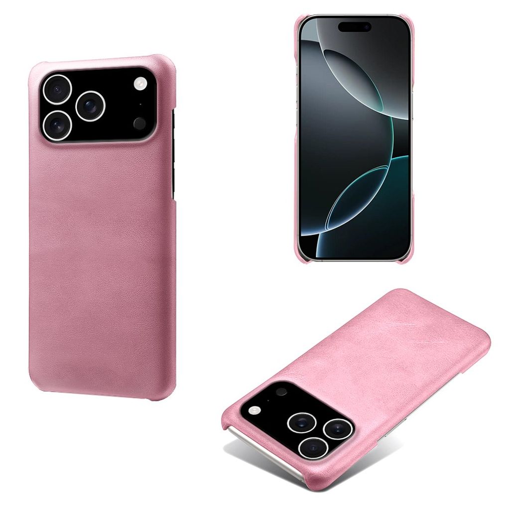 iPhone 18 Pro/17 Pro smalt skal i konstläder, roséguld, bild 3