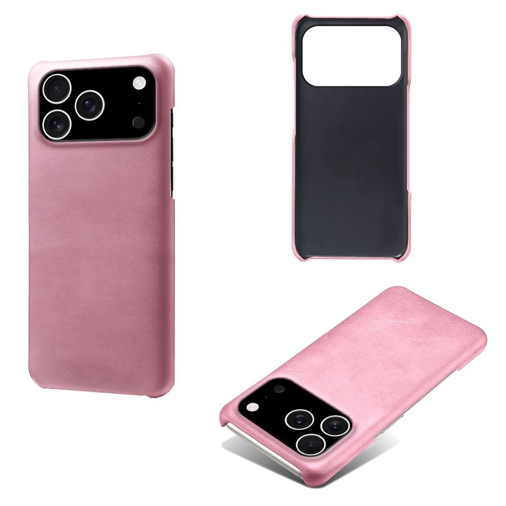 iPhone 18 Pro/17 Pro smalt skal i konstläder, roséguld, bild 4