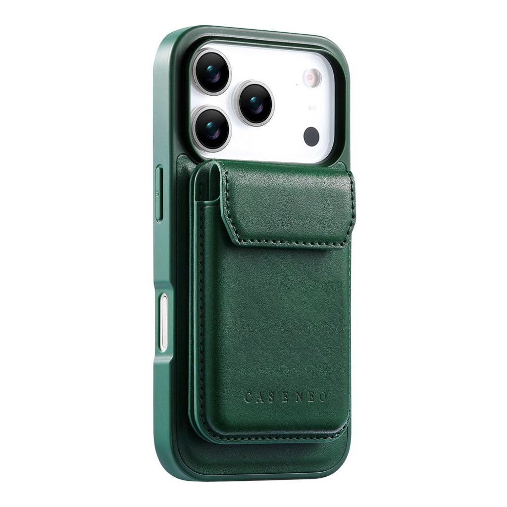 iPhone 18 Pro/17 Pro MagSafe-skal med magnetisk kortficka och stöd, grön, bild 12