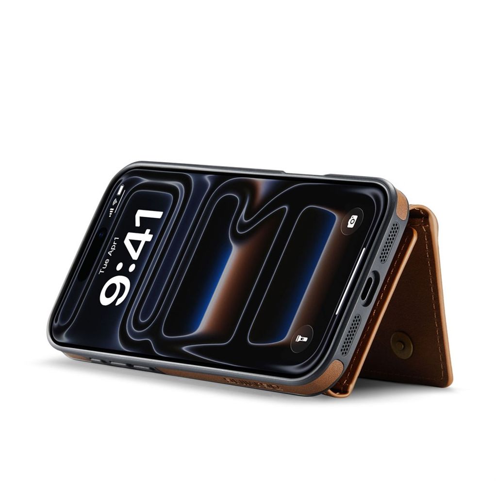 iPhone 18 Pro/17 Pro 2-i-1-skal med avtagbar plånbok och RFID-skydd, brun, bild 3