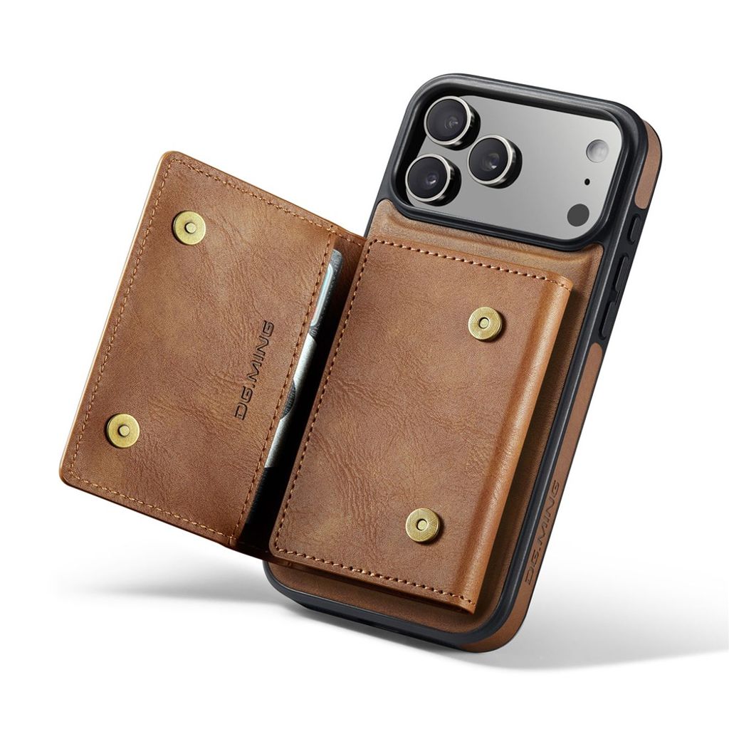 iPhone 18 Pro/17 Pro 2-i-1-skal med avtagbar plånbok och RFID-skydd, brun, bild 4