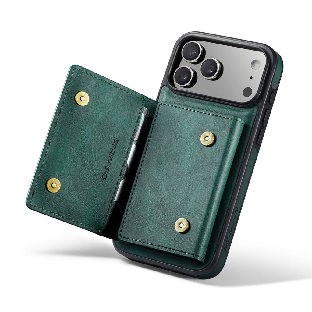 iPhone 18 Pro/17 Pro plånboksskal med avtagbar magnetisk plånbok, grön, bild 10