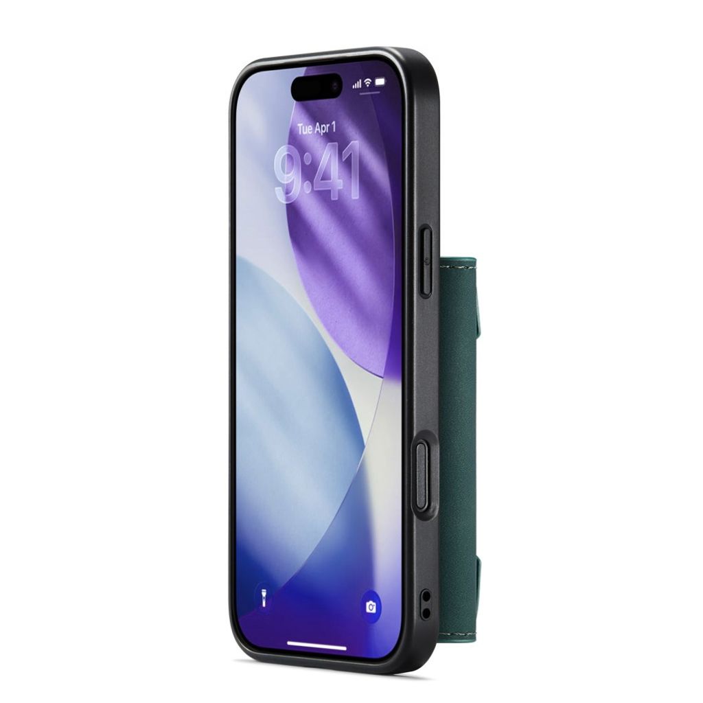 iPhone 18 Pro/17 Pro skal med avtagbar plånbok och stöd, grön, bild 3