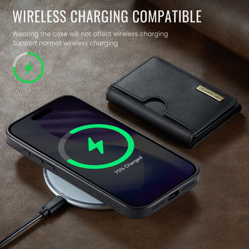 iPhone 18 Pro/17 Pro MagSafe-skal med avtagbar vikbar plånbok och RFID-skydd, svart, bild 9
