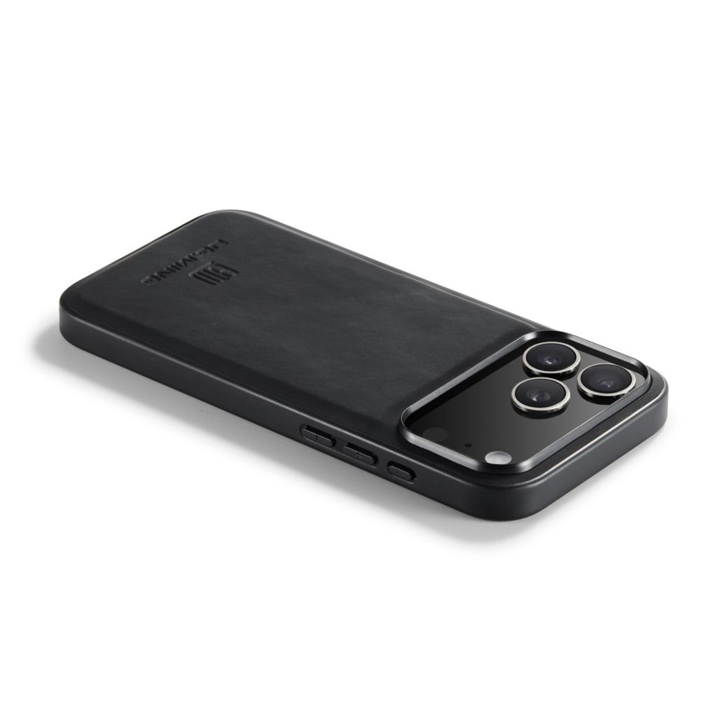 iPhone 18 Pro/17 Pro smalt skal i PU-läder, svart, bild 6
