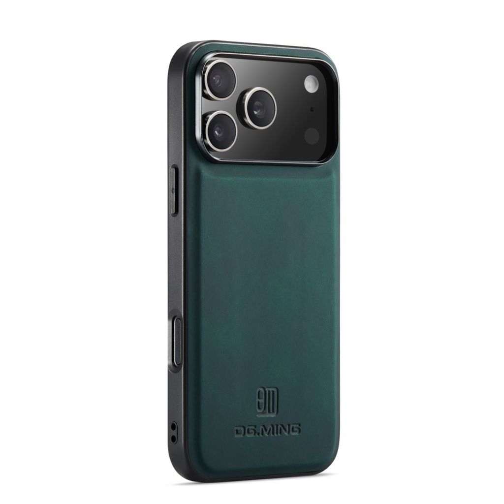 iPhone 18 Pro/17 Pro skal i PU-läder med upphöjda kanter, grön, bild 2