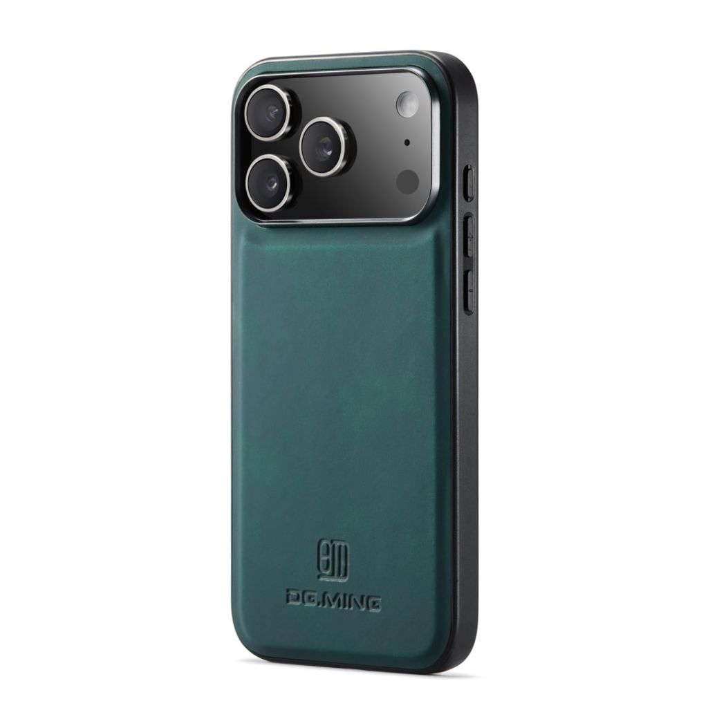 iPhone 18 Pro/17 Pro skal i PU-läder med upphöjda kanter, grön, bild 3