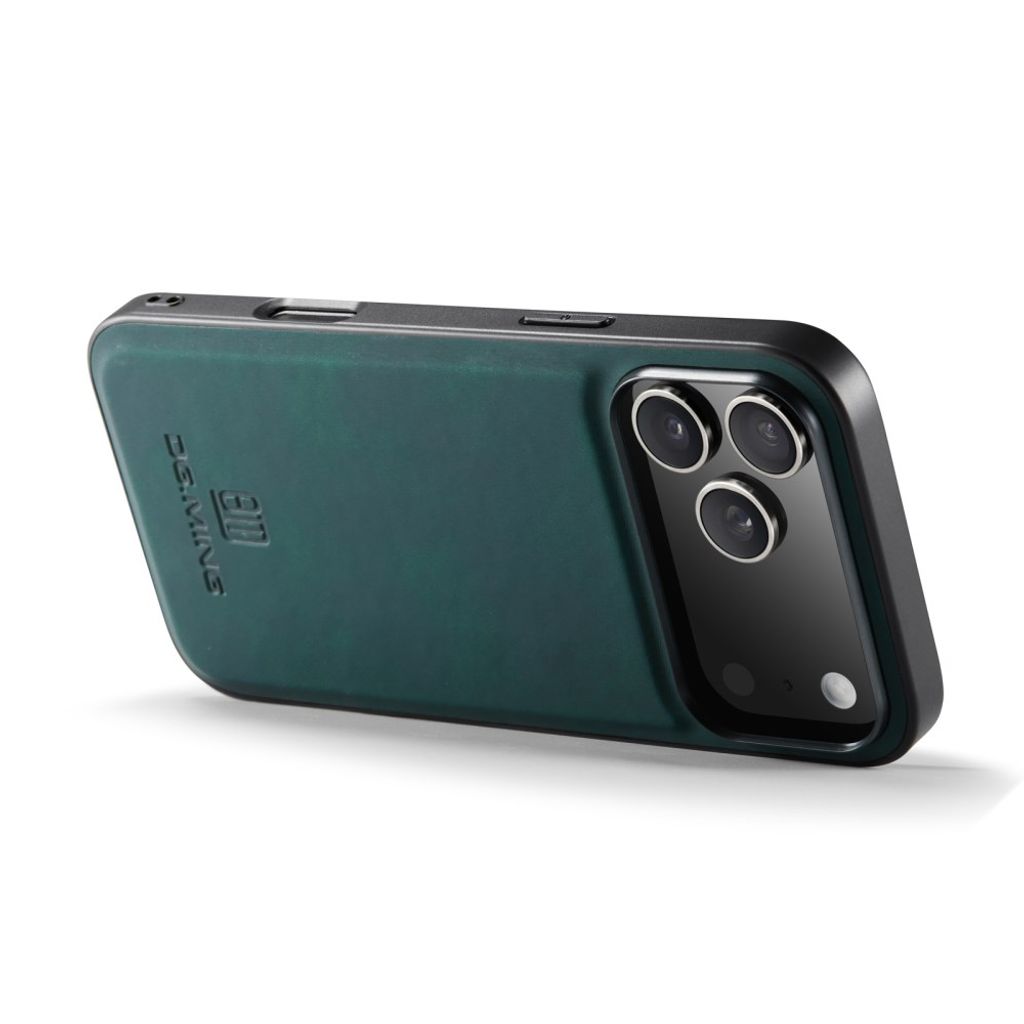 iPhone 18 Pro/17 Pro skal i PU-läder med upphöjda kanter, grön, bild 5