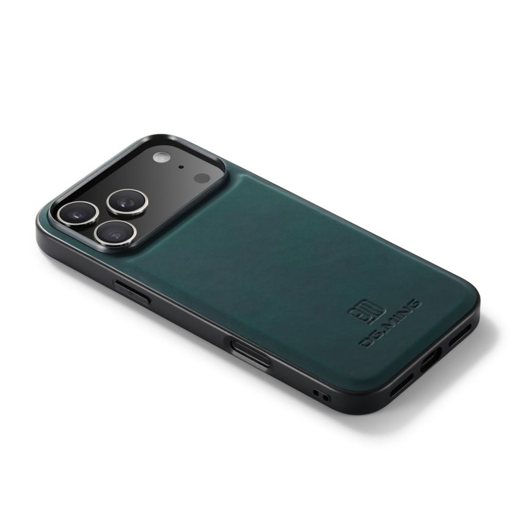 iPhone 18 Pro/17 Pro skal i PU-läder med upphöjda kanter, grön, bild 7