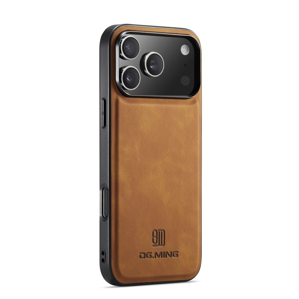 iPhone 18 Pro/17 Pro skal i mjukt PU-läder, ljusbrun, bild 2