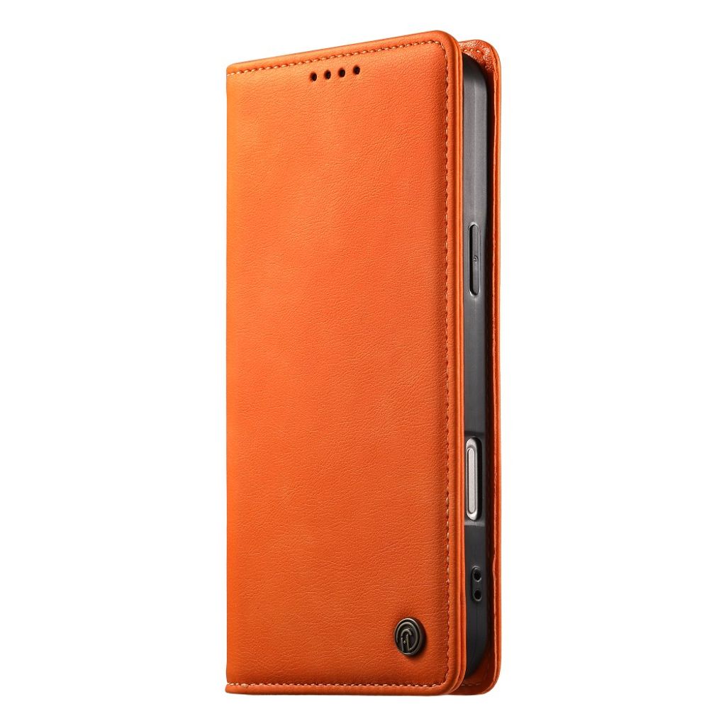 iPhone 18 Pro/17 Pro plånboksfodral i läder med RFID-skydd, orange, bild 9