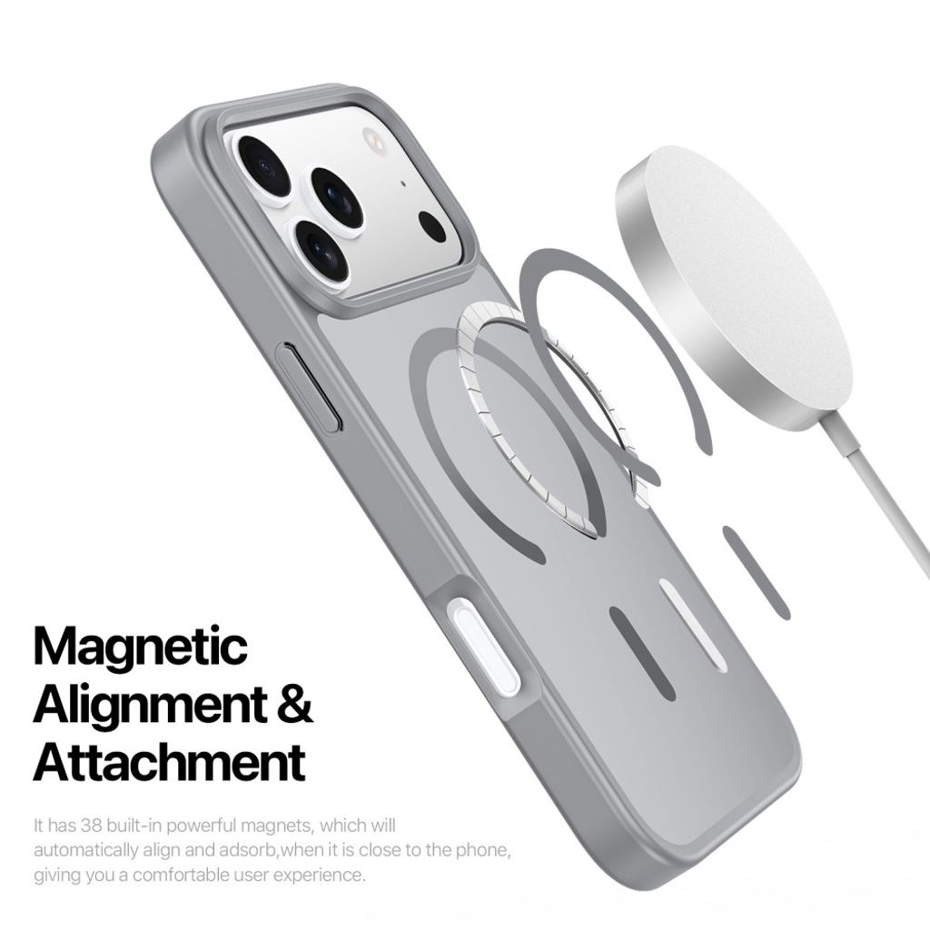 Dux Ducis iPhone 18 Pro/17 Pro MagSafe-skal med stötdämpande hörn, grå, bild 6