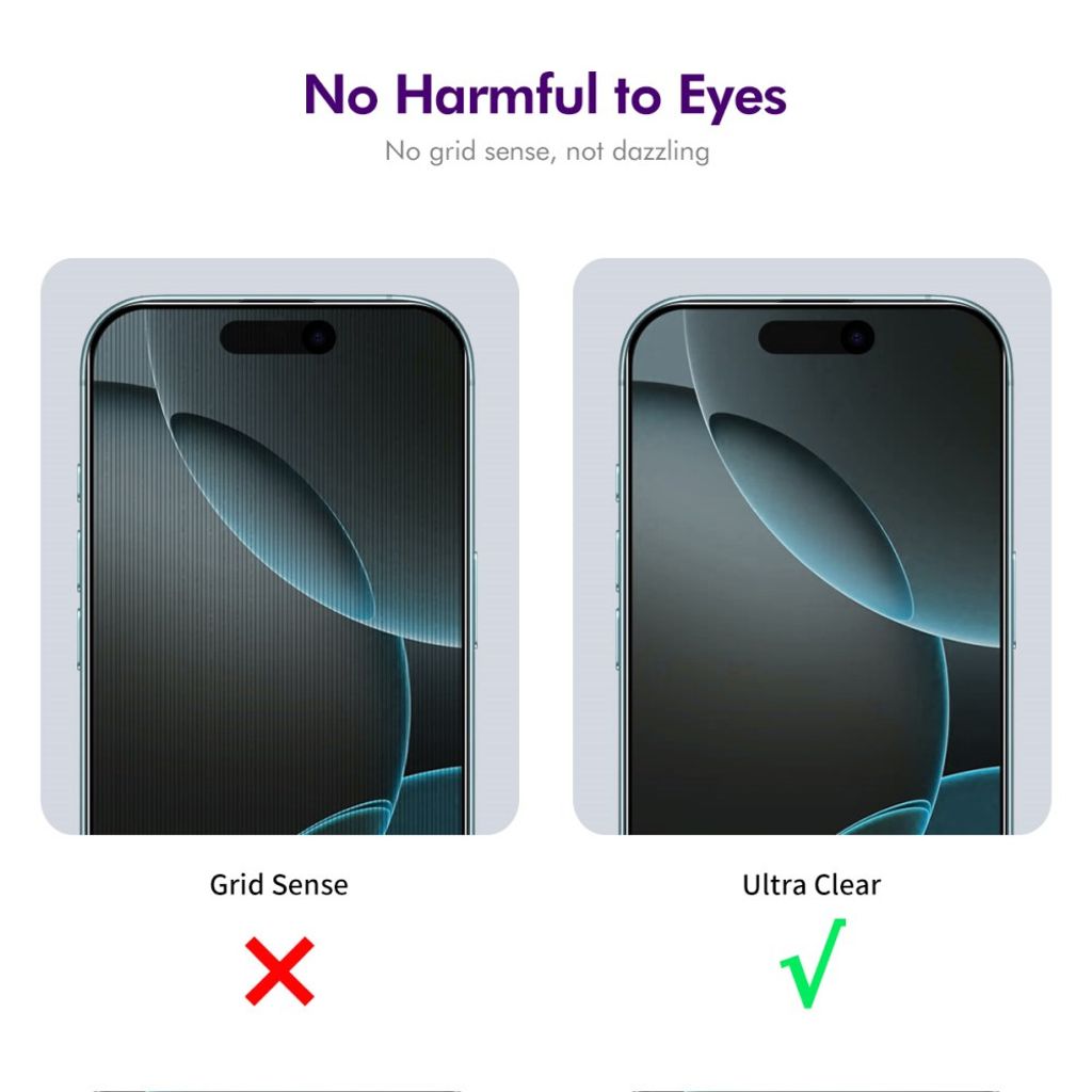 iPhone 18 Pro/17 Pro skärmskydd med sekretessfilter, härdat glas, bild 6