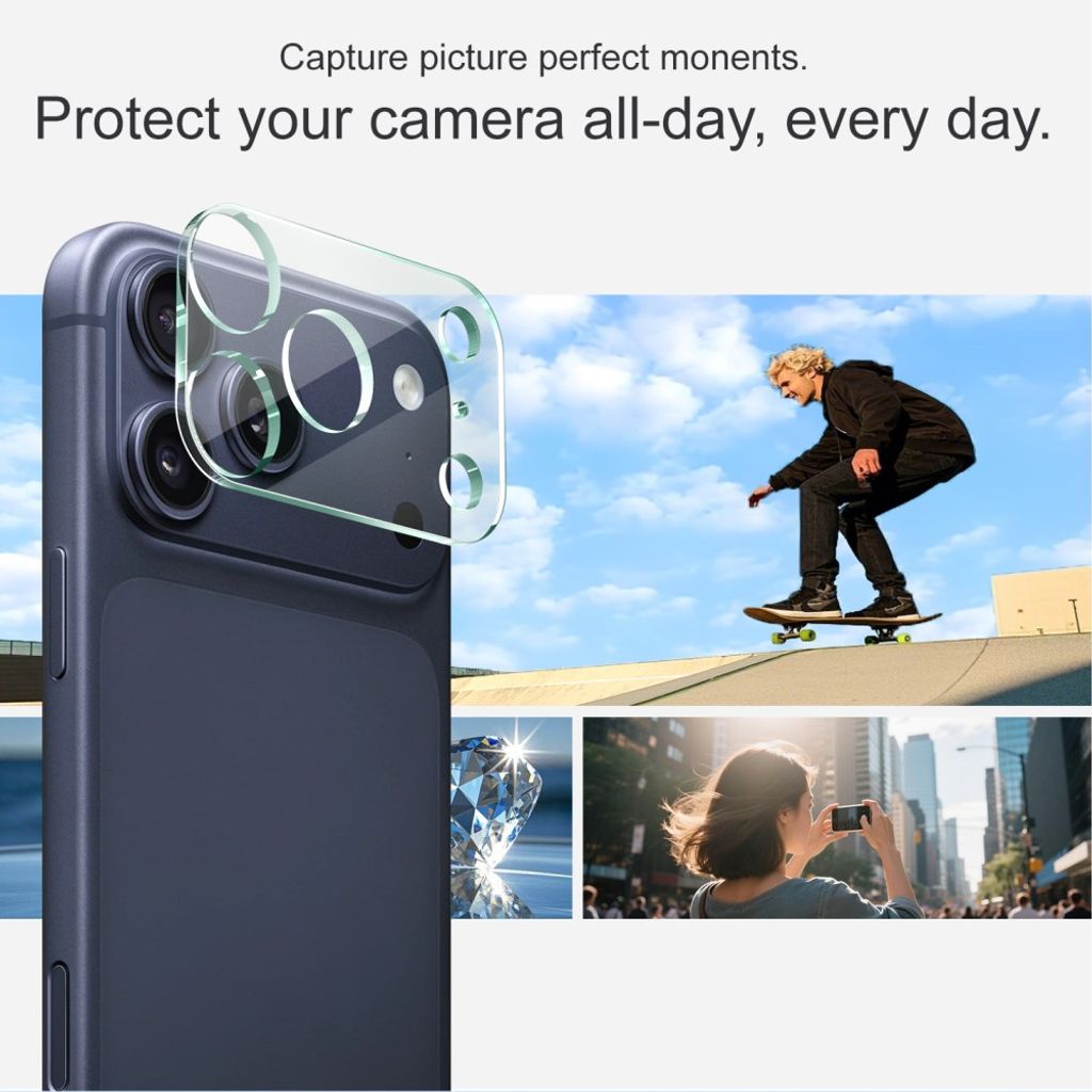 iPhone 18 Pro genomskinligt kameralinsskydd i härdat glas, bild 2