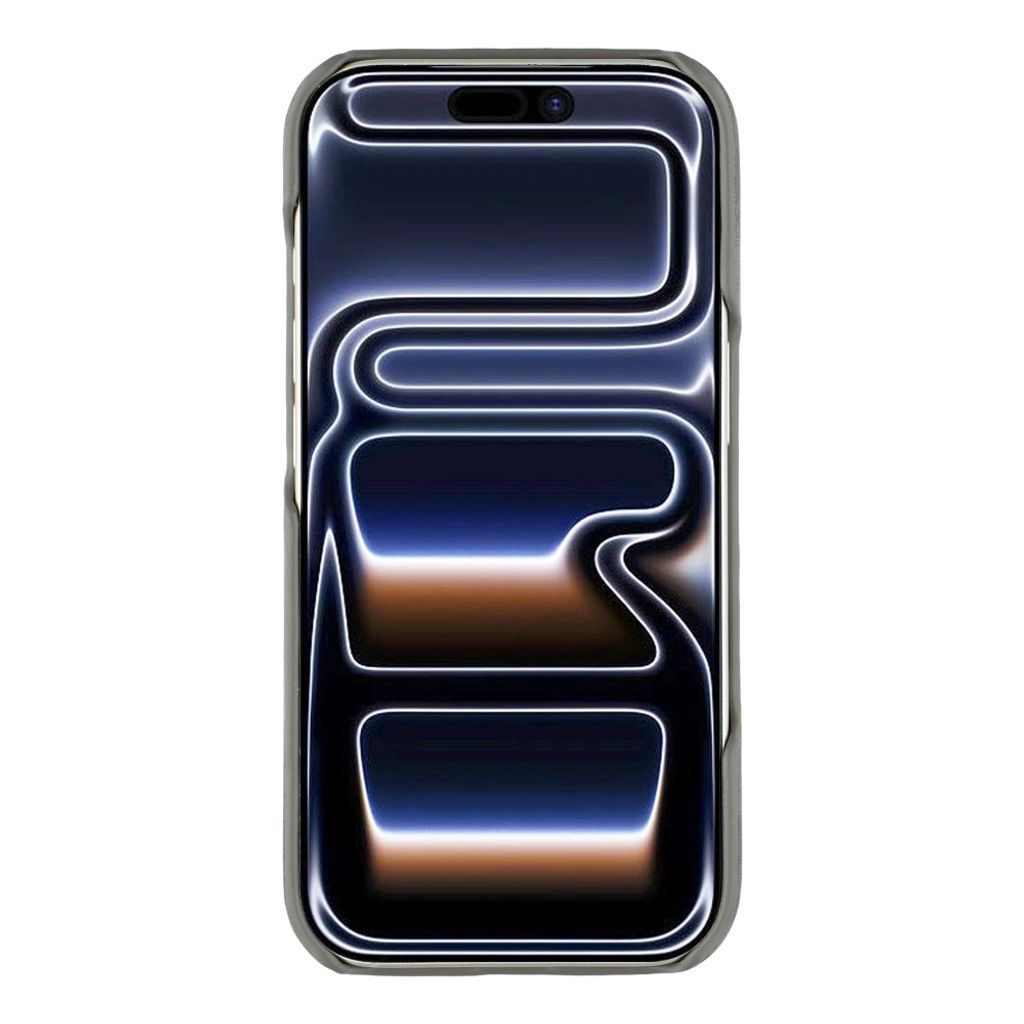 iPhone 18 Pro/17 Pro skal i PU-läder med kortplats, grå, bild 2