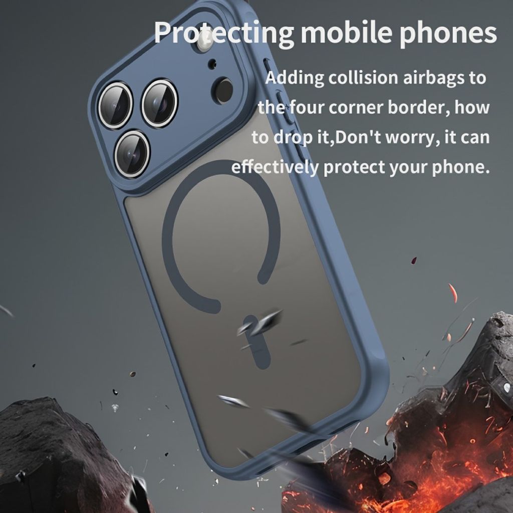 Frostat MagSafe-skal till iPhone 18 Pro och 17 Pro - Blå, bild 3