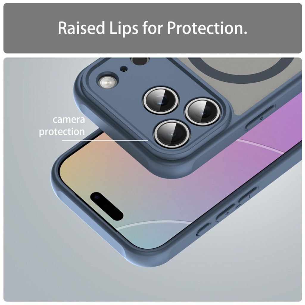 Frostat MagSafe-skal till iPhone 18 Pro och 17 Pro - Blå, bild 5
