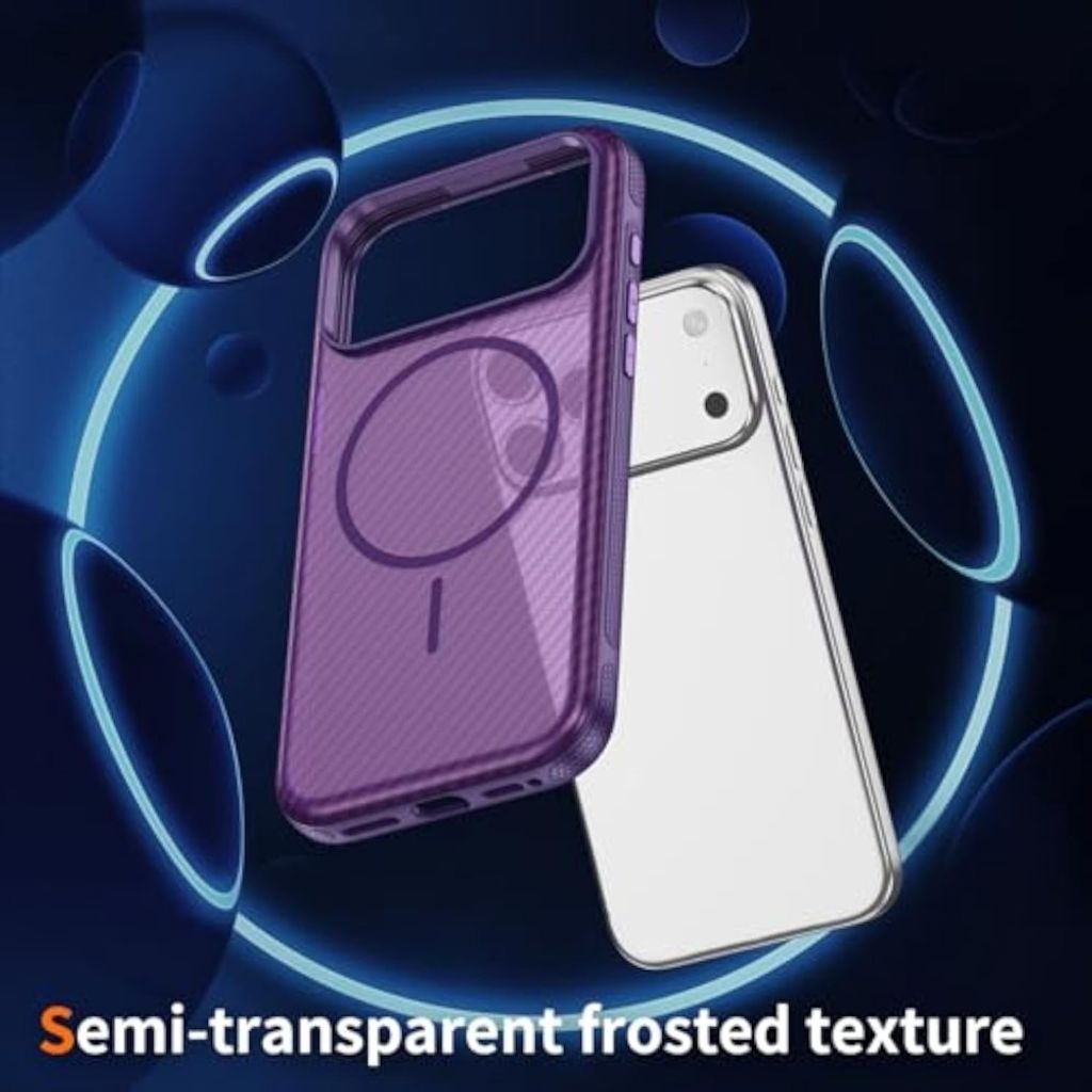 MagSafe-skal i kolfibermönster till iPhone 18 Pro och 17 Pro - Lila, bild 4