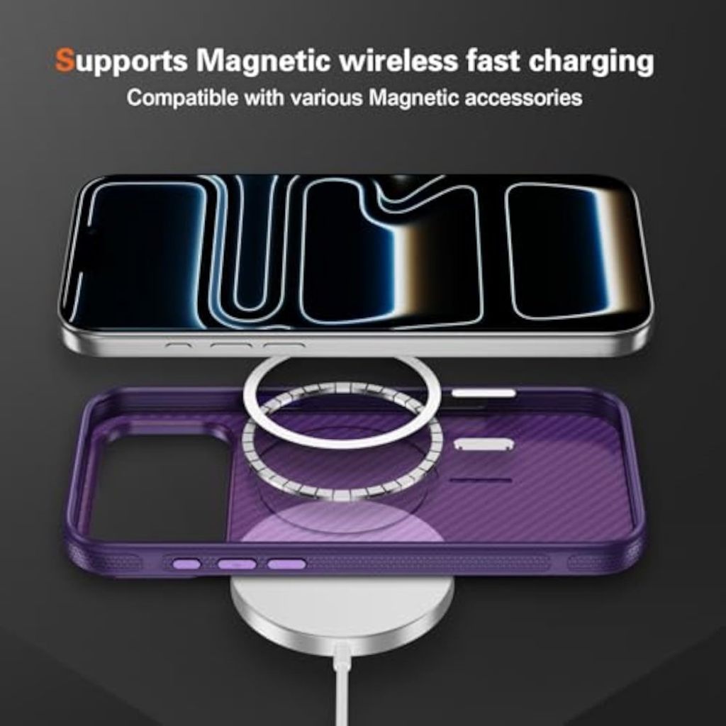 MagSafe-skal i kolfibermönster till iPhone 18 Pro och 17 Pro - Lila, bild 5