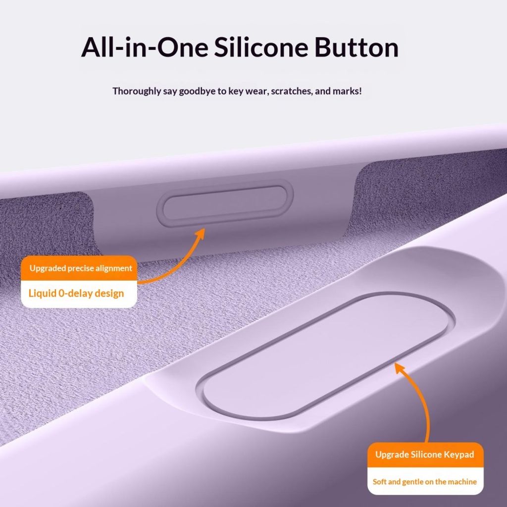 Slimmat MagSafe-silikonskal med knappar i silikon till iPhone 18 Pro och 17 Pro - Lila, bild 3