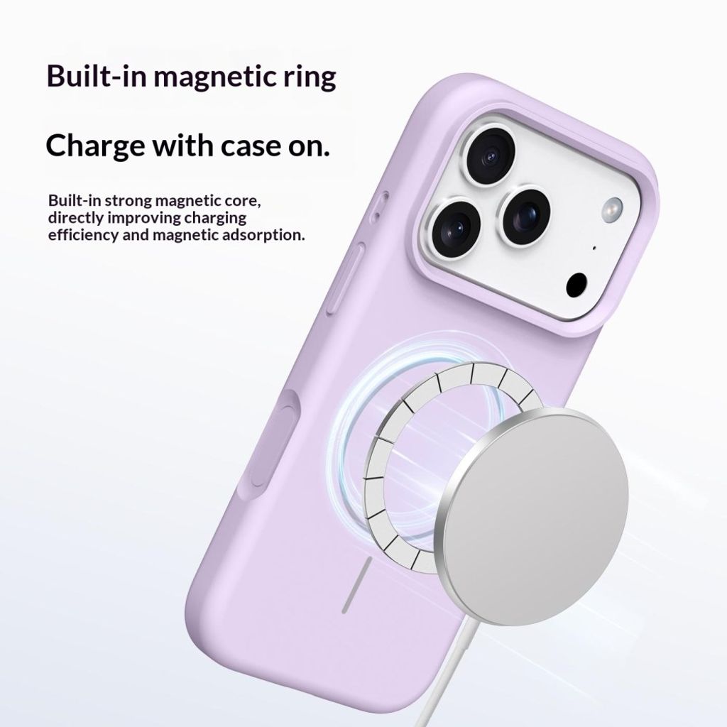 Slimmat MagSafe-silikonskal med knappar i silikon till iPhone 18 Pro och 17 Pro - Lila, bild 5