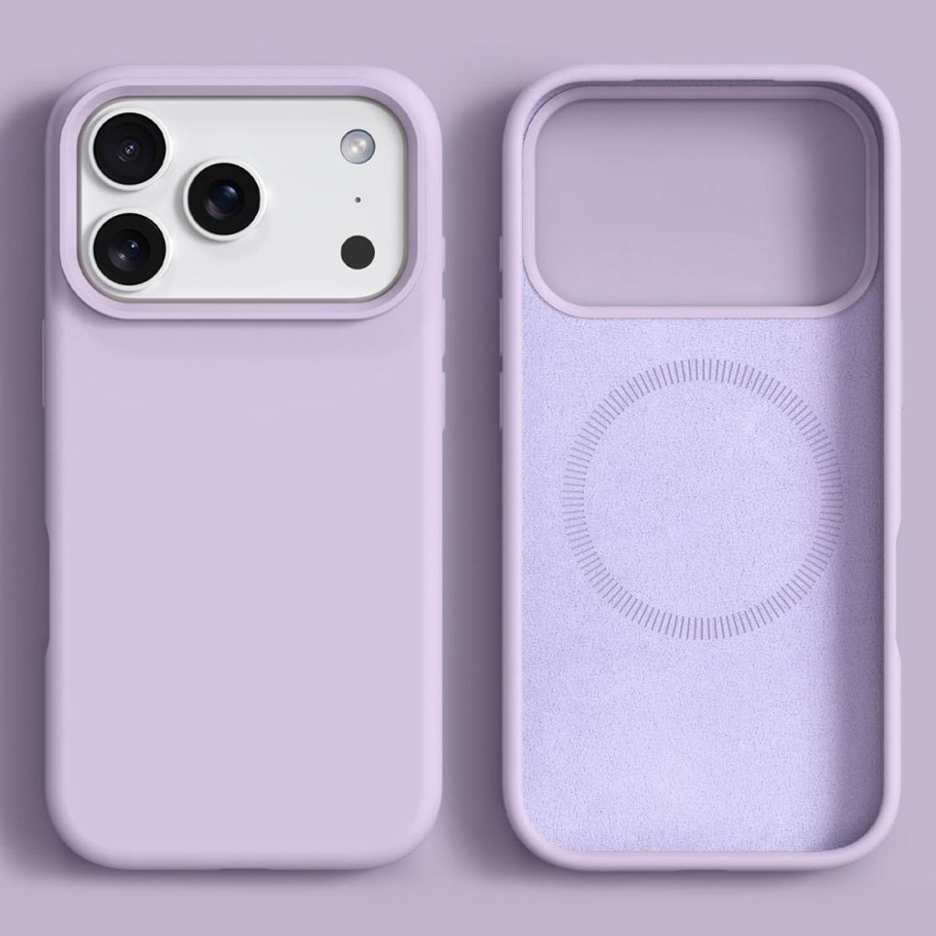 Fläckskyddat MagSafe-skal med mikrofiberfoder till iPhone 18 Pro och 17 Pro - Ljuslila, bild 2