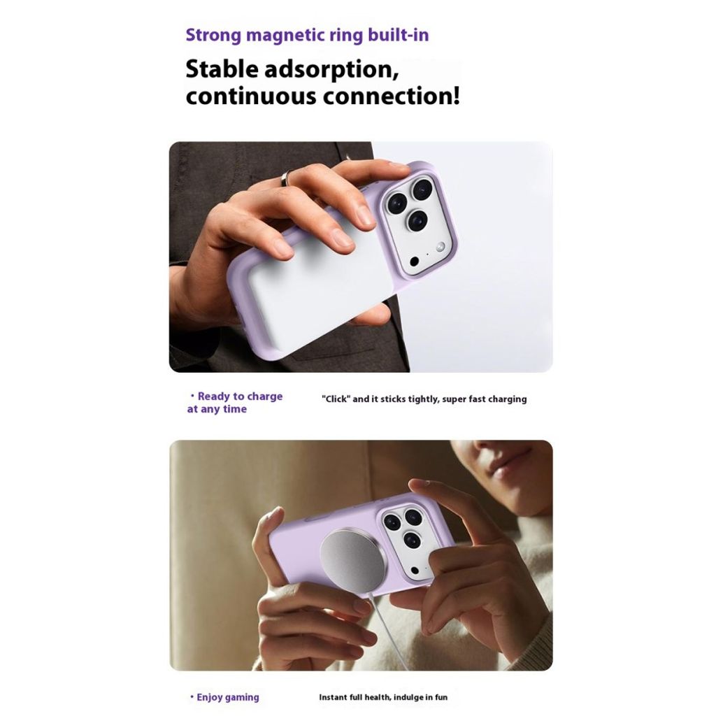 Fläckskyddat MagSafe-skal med mikrofiberfoder till iPhone 18 Pro och 17 Pro - Ljuslila, bild 8