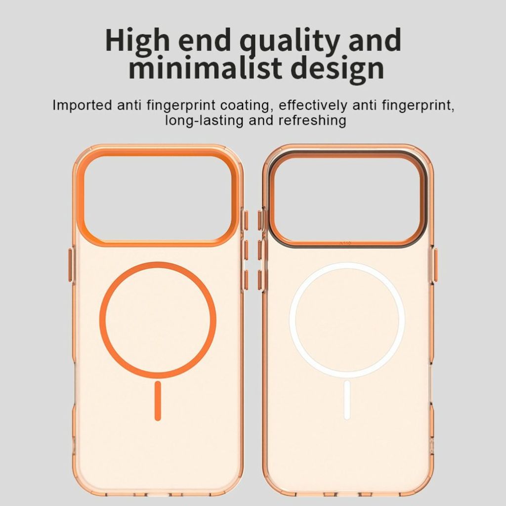 Genomskinligt MagSafe-skal med orange detaljer till iPhone 18 Pro och 17 Pro, bild 4