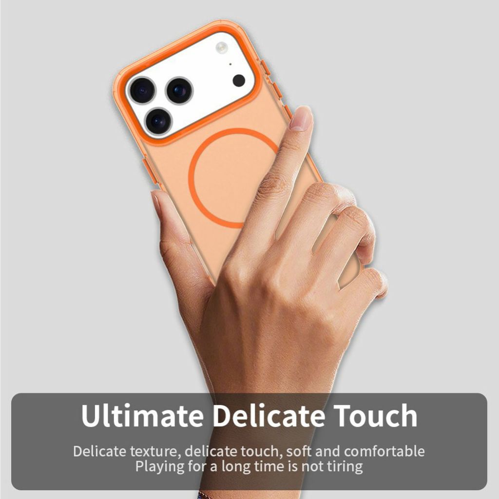 Genomskinligt MagSafe-skal med orange detaljer till iPhone 18 Pro och 17 Pro, bild 5