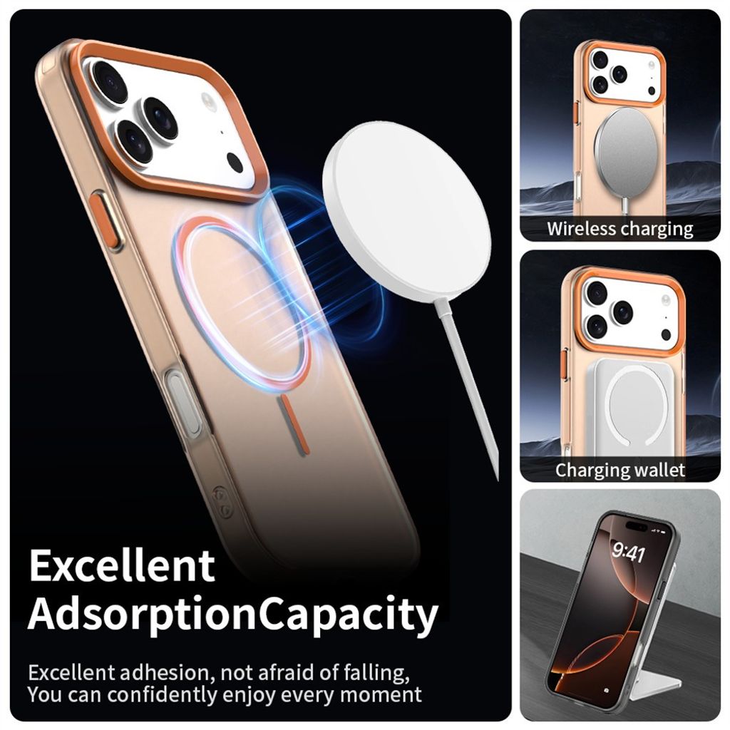 Orange MagSafe-skal med förstärkta hörn till iPhone 18 Pro och 17 Pro, bild 2