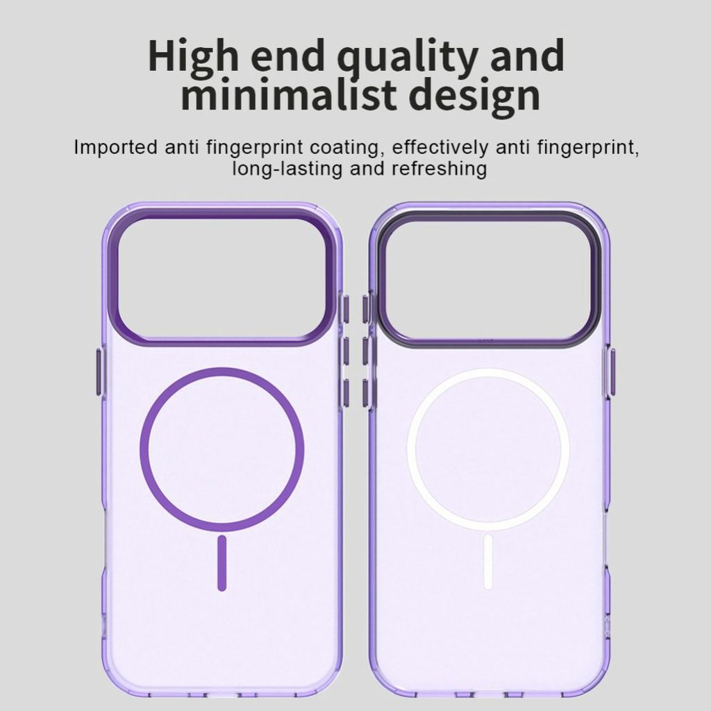 Genomskinligt MagSafe-skal med lila detaljer till iPhone 18 Pro och 17 Pro, bild 4