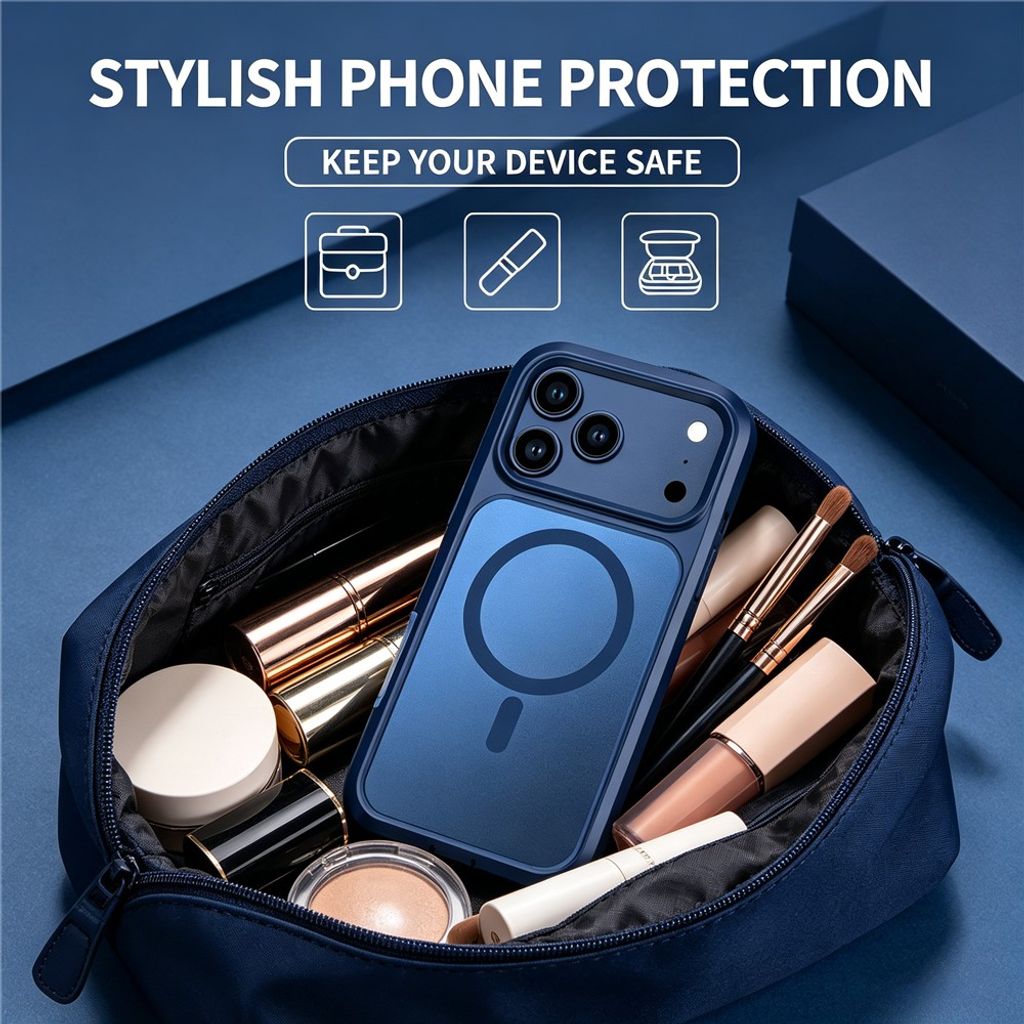 Blått stöttåligt MagSafe-skal med flera skyddslager till iPhone 18 Pro och 17 Pro, bild 2