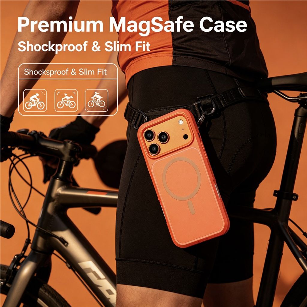 Orange stöttåligt MagSafe-skal med flera skyddslager till iPhone 18 Pro och 17 Pro, bild 9