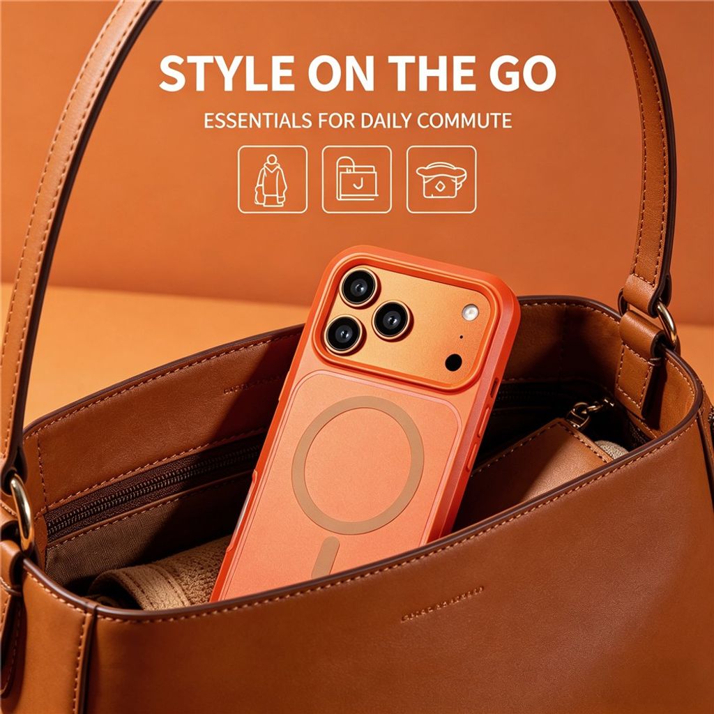 Orange stöttåligt MagSafe-skal med flera skyddslager till iPhone 18 Pro och 17 Pro, bild 3