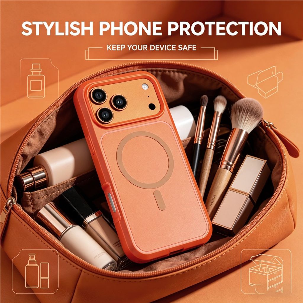 Orange stöttåligt MagSafe-skal med flera skyddslager till iPhone 18 Pro och 17 Pro, bild 6