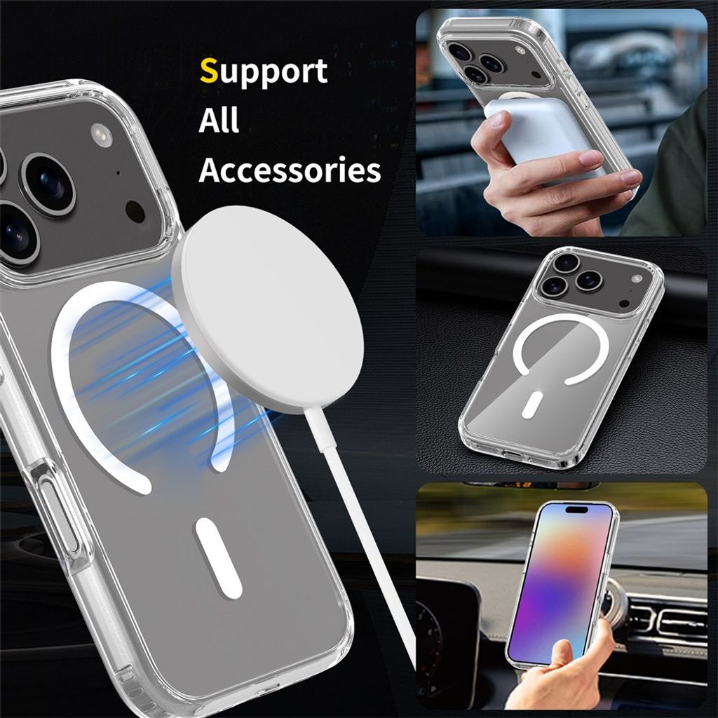 Kristallklart MagSafe-skal med dubbla lager till iPhone 18 Pro och 17 Pro, bild 3