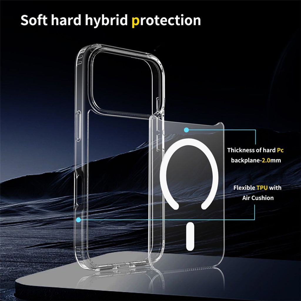 Kristallklart MagSafe-skal med dubbla lager till iPhone 18 Pro och 17 Pro, bild 4