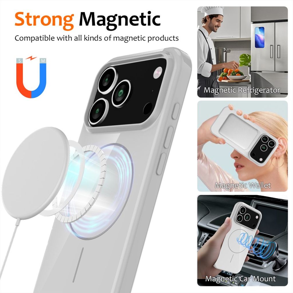 Vitt MagSafe-skal med handlovsrem till iPhone 18 Pro och 17 Pro, bild 2