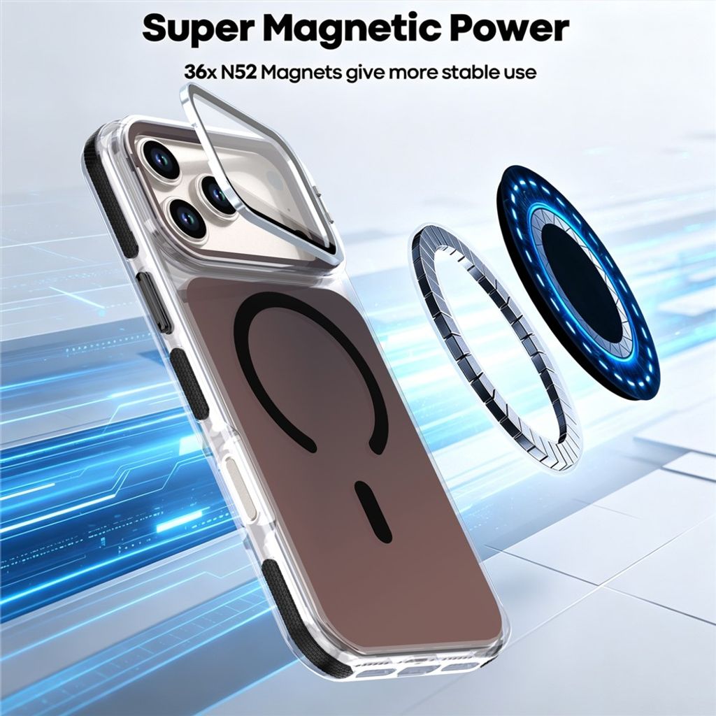 MagSafe-skal med ställ i kameraringen till iPhone 18 Pro och 17 Pro - Svart, bild 7