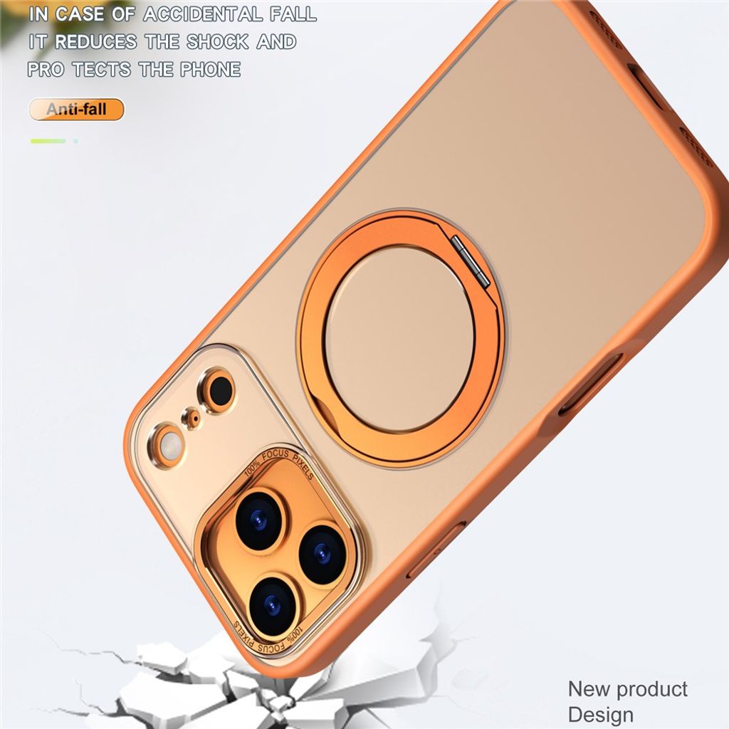 Orange MagSafe-skal med roterande ringställ till iPhone 18 Pro och 17 Pro, bild 5