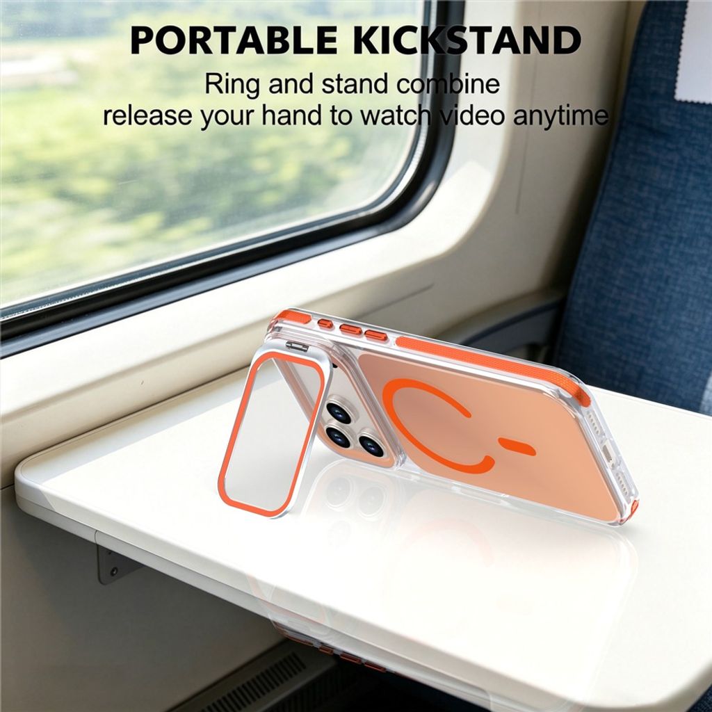 MagSafe-skal med ställ i kameraringen till iPhone 18 Pro och 17 Pro - Orange, bild 2
