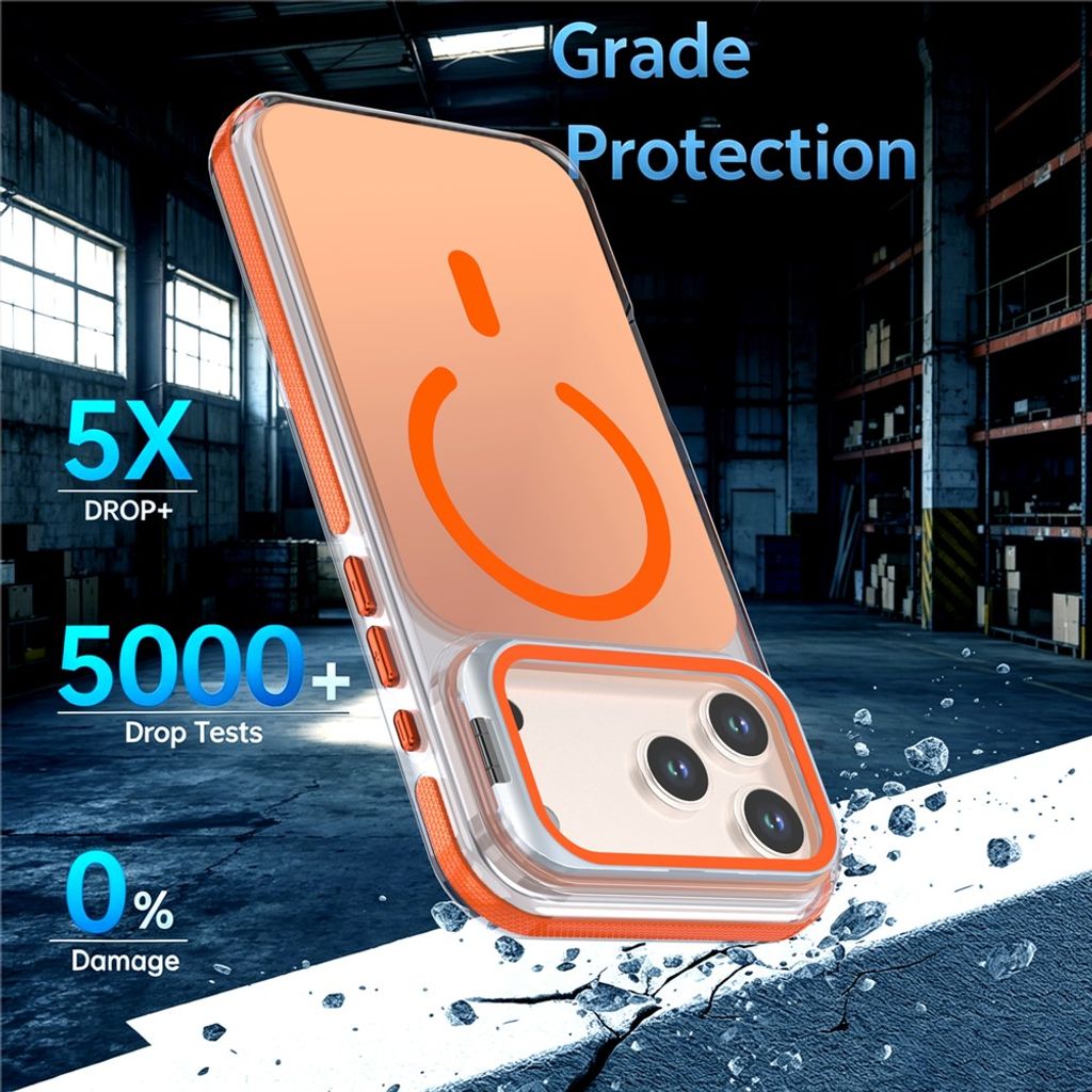 MagSafe-skal med ställ i kameraringen till iPhone 18 Pro och 17 Pro - Orange, bild 8