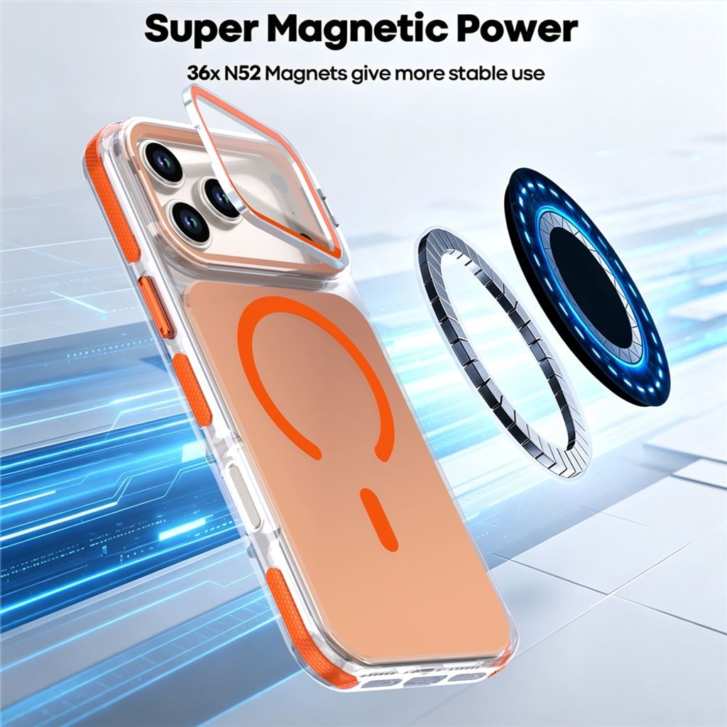 MagSafe-skal med ställ i kameraringen till iPhone 18 Pro och 17 Pro - Orange, bild 9