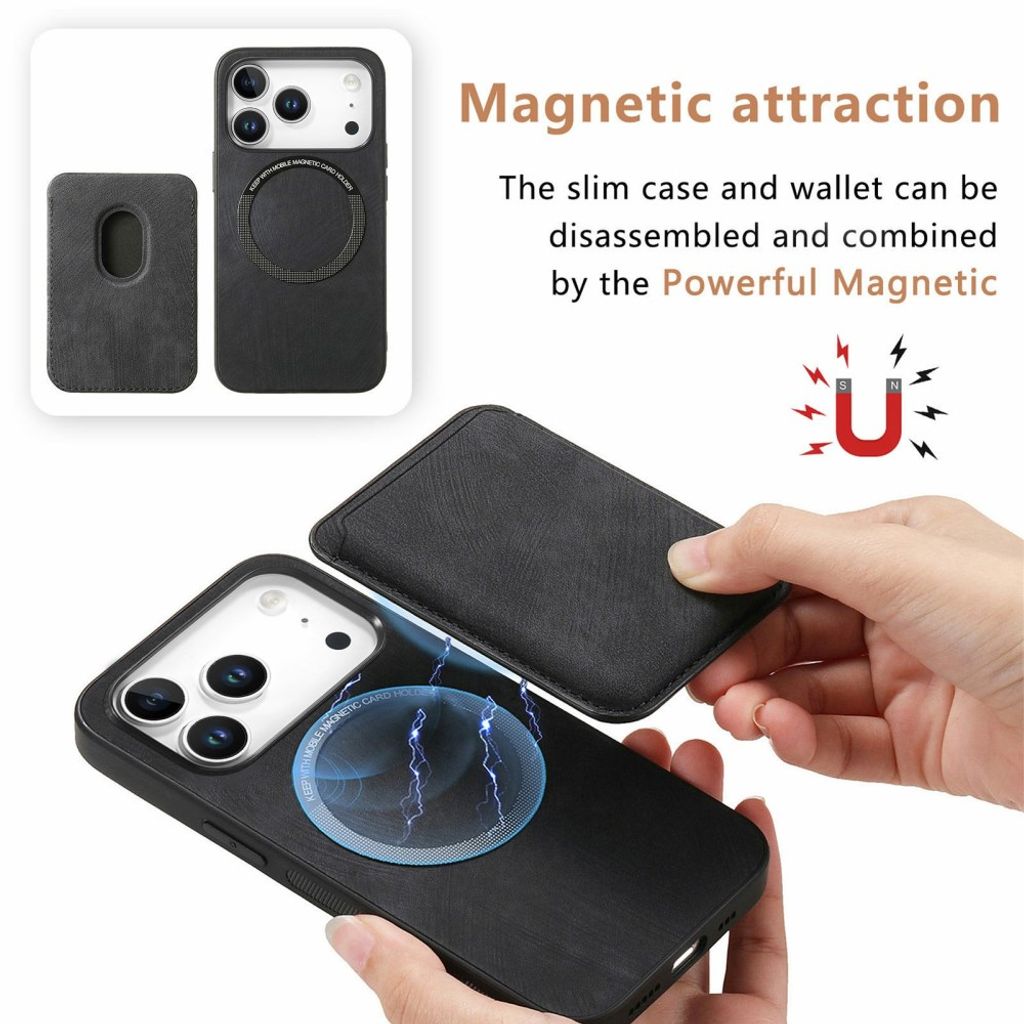 MagSafe-skal med avtagbar magnetisk korthållare till iPhone 18 Pro och 17 Pro - Svart, bild 5
