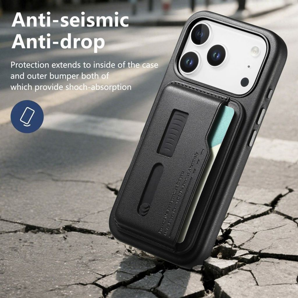MagSafe-skal med avtagbar korthållare och fingerring till iPhone 18 Pro och 17 Pro - Svart, bild 10
