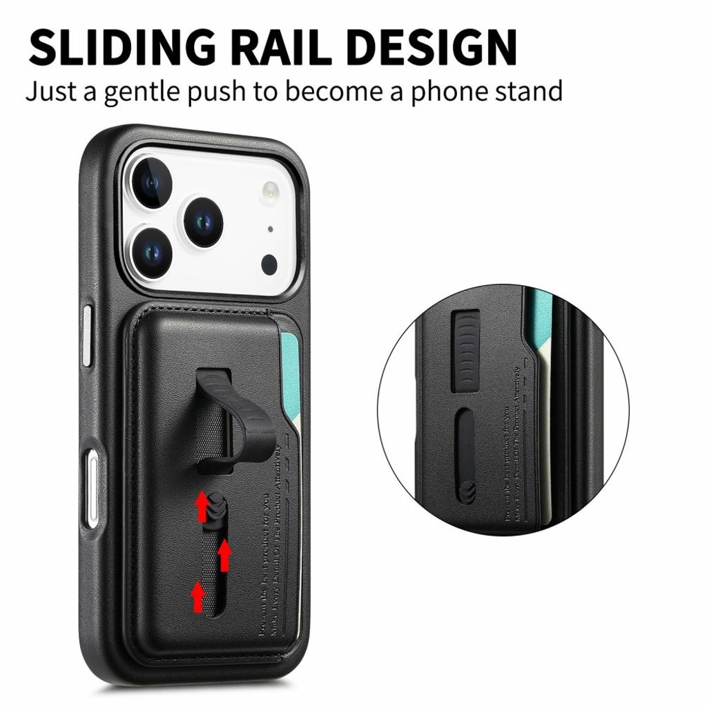 MagSafe-skal med avtagbar korthållare och fingerring till iPhone 18 Pro och 17 Pro - Svart, bild 5